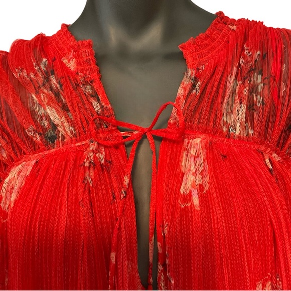 NWT Free People Red High Low Top - Picture 3 of 10